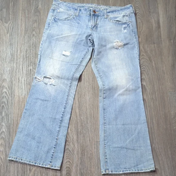 Light Blue Distressed Women’s Jeans 12 - Picture 1 of 11